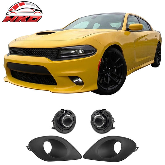 Wholesale 15-23 Dodge Charger Halogen Fog Lights White Lens Bumper Projector Lamps - Wikond Auto