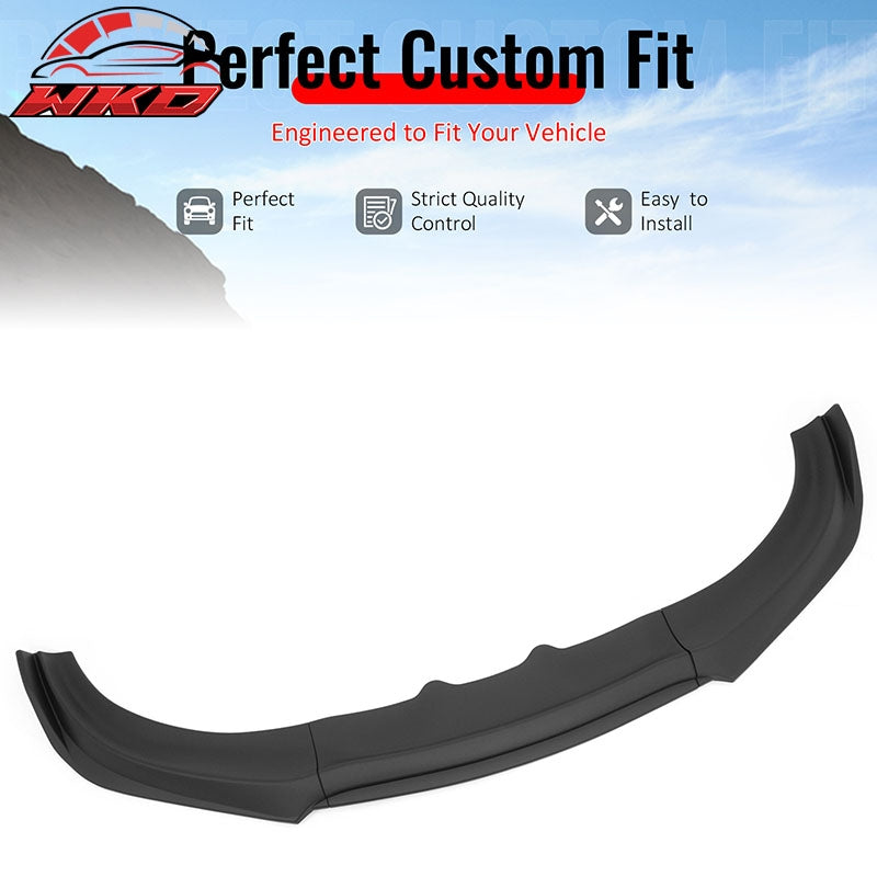 Wholesale 15-23 Dodge Charger IKON V2 Front Bumper Lip Spoiler Matte Black PP 3PCS - Wikond Auto