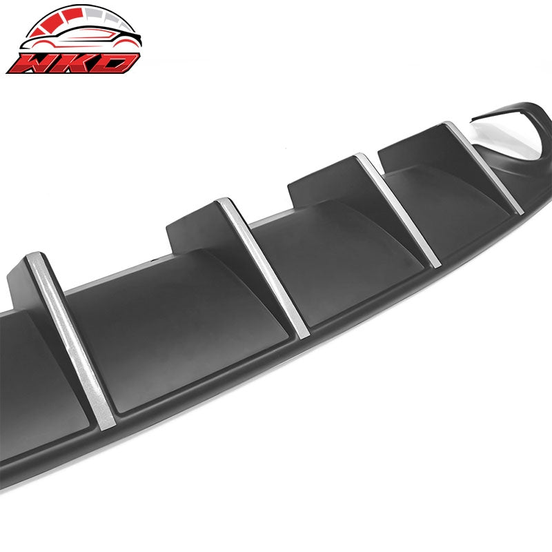 Fits 15-23 Dodge Charger OE Style Rear Bumper Diffuser w/ White Reflective Tape