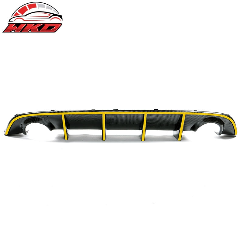 Fits 15-23 Dodge Charger OE Style Rear Bumper Diffuser W/Yellow Reflective Tape