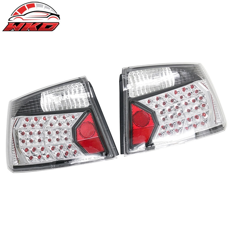 Fits 05-08 Dodge Charger RH LH Tail Lights Rear Brake Lamps Black Chrome Housing