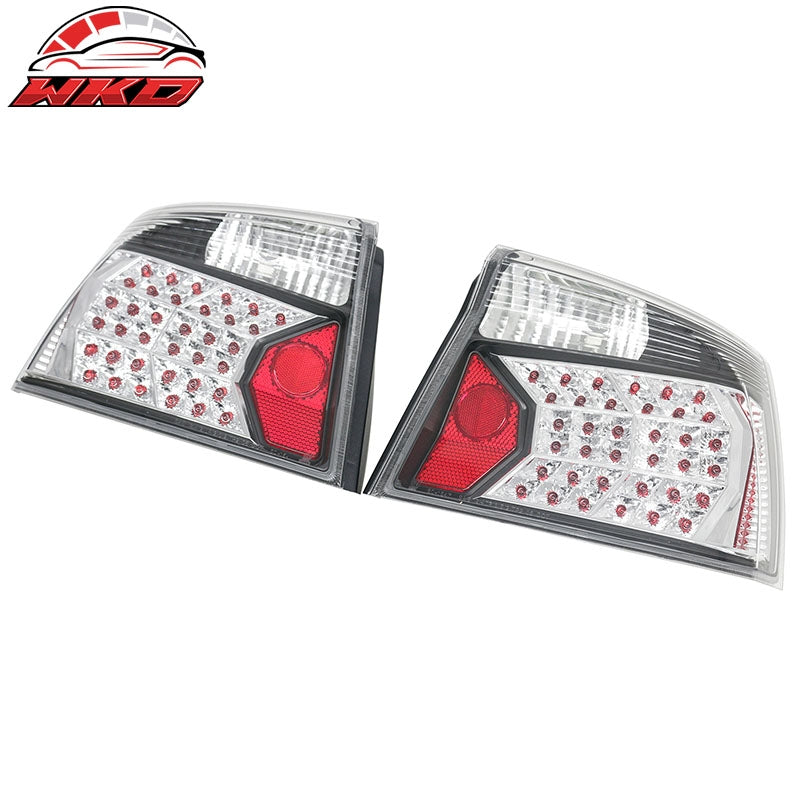 Fits 05-08 Dodge Charger RH LH Tail Lights Rear Brake Lamps Black Chrome Housing