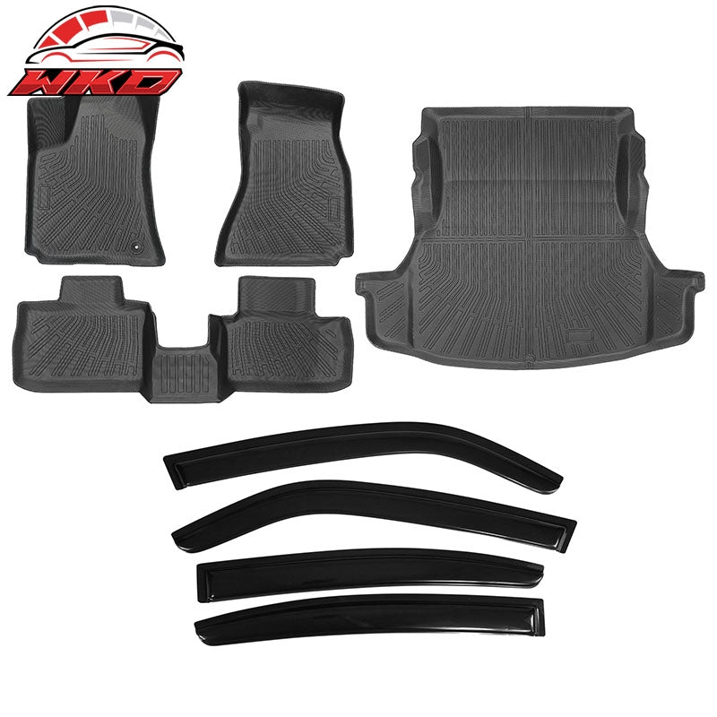 Wholesale 06-10 Dodge Charger RWD TPE Floor + Trunk + Backrest Mats + Window Visors