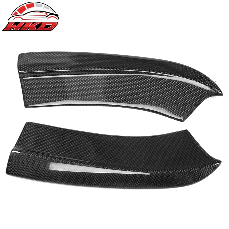 Fits 15-23 Dodge Charger Rear Bumper Side Aprons Spat Valance Matte Carbon Fiber