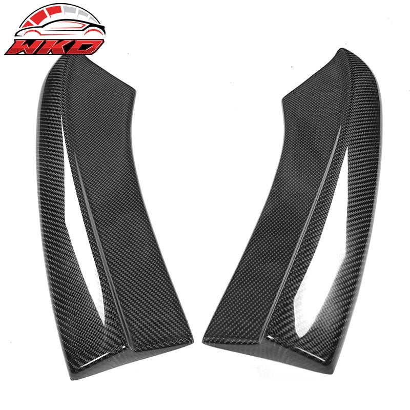 Fits 15-23 Dodge Charger Rear Bumper Side Aprons Spat Valance Matte Carbon Fiber