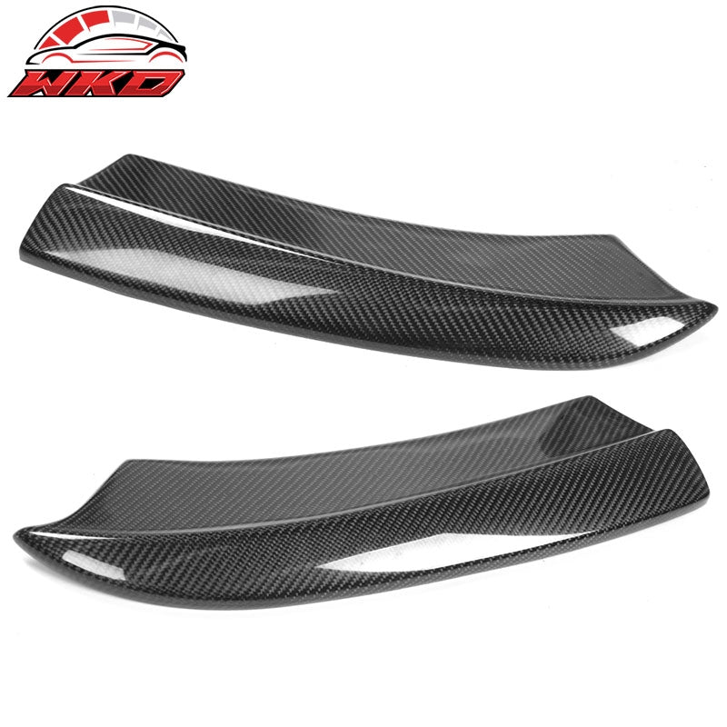 Fits 15-23 Dodge Charger Rear Bumper Side Aprons Spat Valance Matte Carbon Fiber