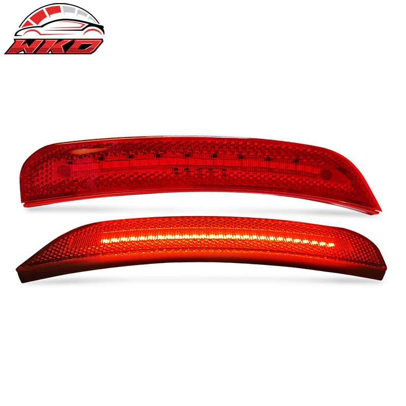 Fits 15-23 Dodge Charger 2PCS Rear Side Marker Lights Turn Signal Lamp Red Lens