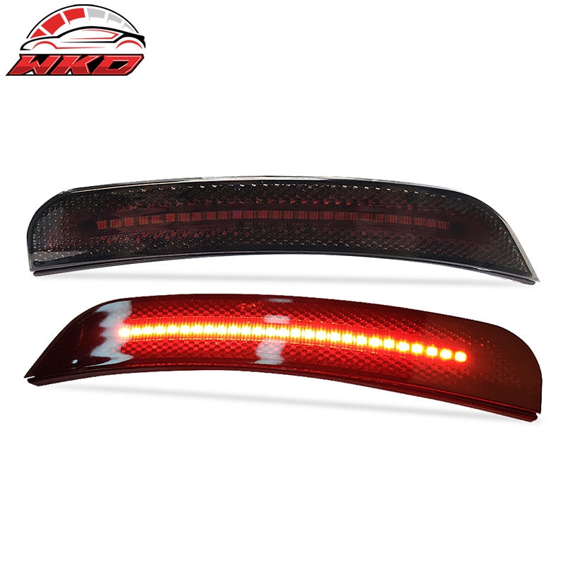 Fits 15-23 Dodge Charger 2PCS Rear Side Marker Lights lamps Smoked Lens LED