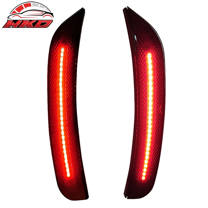 Fits 15-23 Dodge Charger 2PCS Rear Side Marker Lights lamps Smoked Lens LED