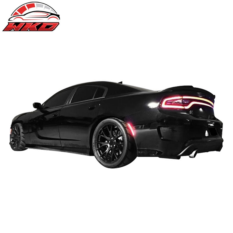 Fits 15-23 Dodge Charger 2PCS Rear Side Marker Lights lamps Smoked Lens LED