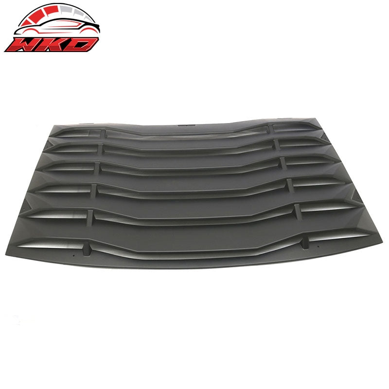 Fits 11-23 Dodge Charger Ikon Style Rear Window Louver Unpainted Black