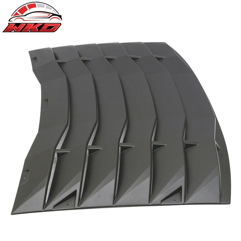Fits 11-23 Dodge Charger Ikon Style Rear Window Louver Unpainted Black