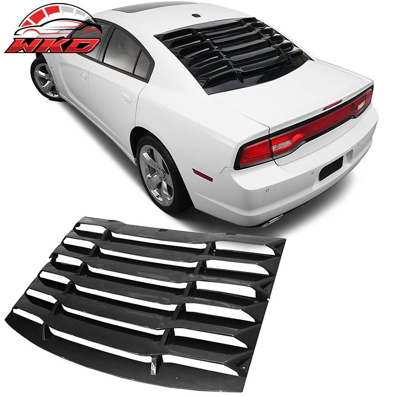 Wholesale 11-23 Dodge Charger Rear Window Louver Windshield Carbon Fiber Print 2PC
