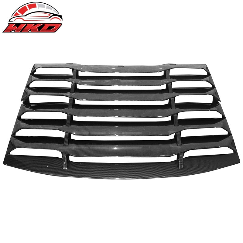 Fits 11-23 Dodge Charger Rear Window Louver Windshield Carbon Fiber Print 2PC