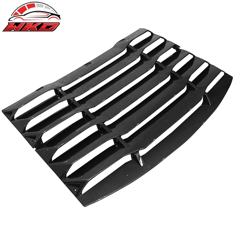 Fits 11-23 Dodge Charger Rear Window Louver Windshield Carbon Fiber Print 2PC