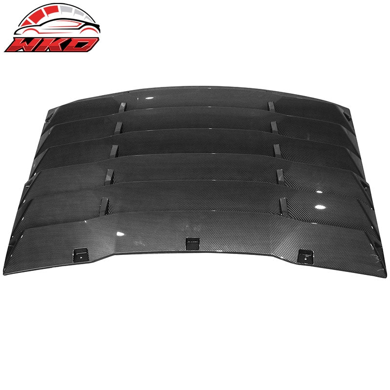Fits 11-23 Dodge Charger Rear Window Louver Windshield Carbon Fiber Print 2PC