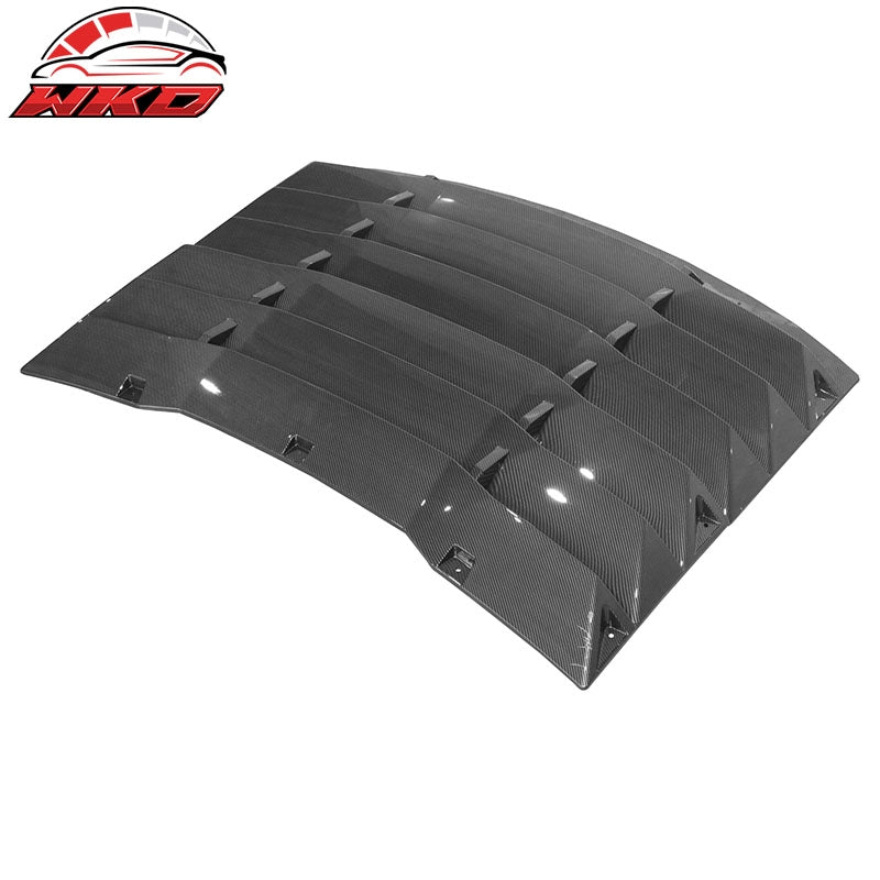 Fits 11-23 Dodge Charger Rear Window Louver Windshield Carbon Fiber Print 2PC
