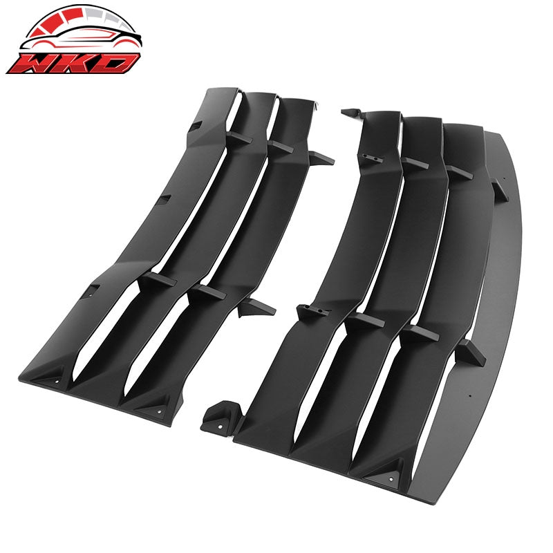 Fits 11-23 Dodge Charger 2PC Matte Black Rear Window Louver Windshield Cover ABS