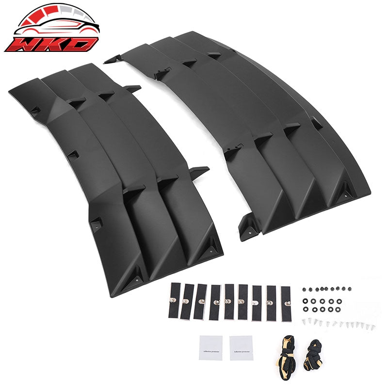 Fits 11-23 Dodge Charger 2PC Matte Black Rear Window Louver Windshield Cover ABS