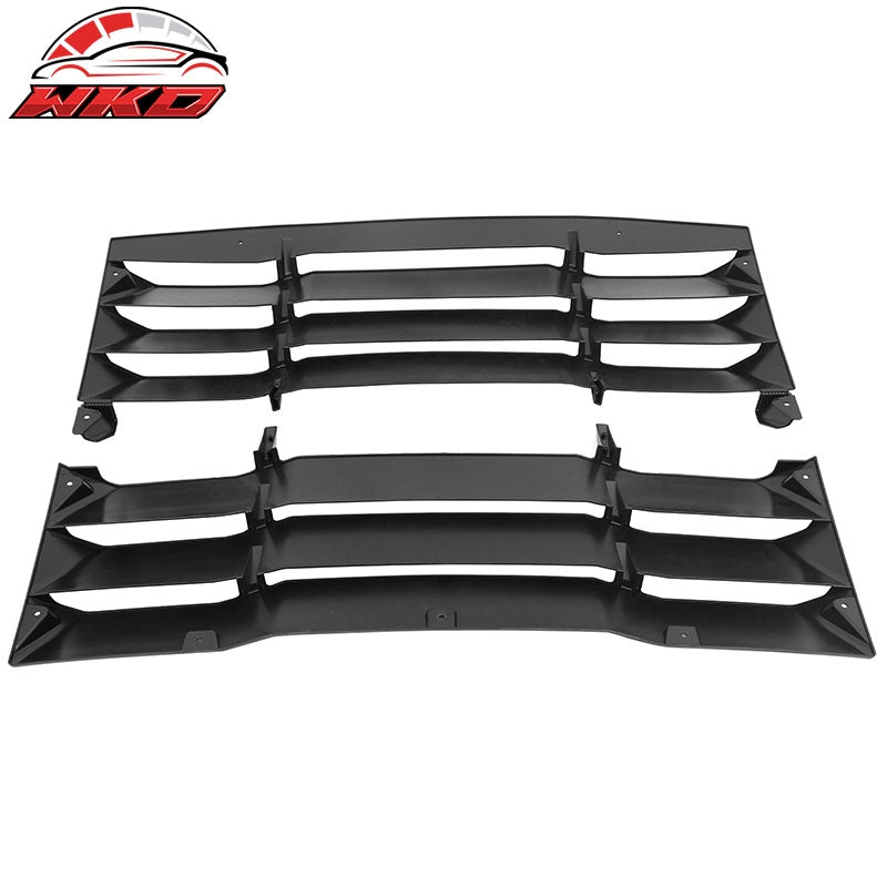 Fits 11-23 Dodge Charger 2PC Matte Black Rear Window Louver Windshield Cover ABS
