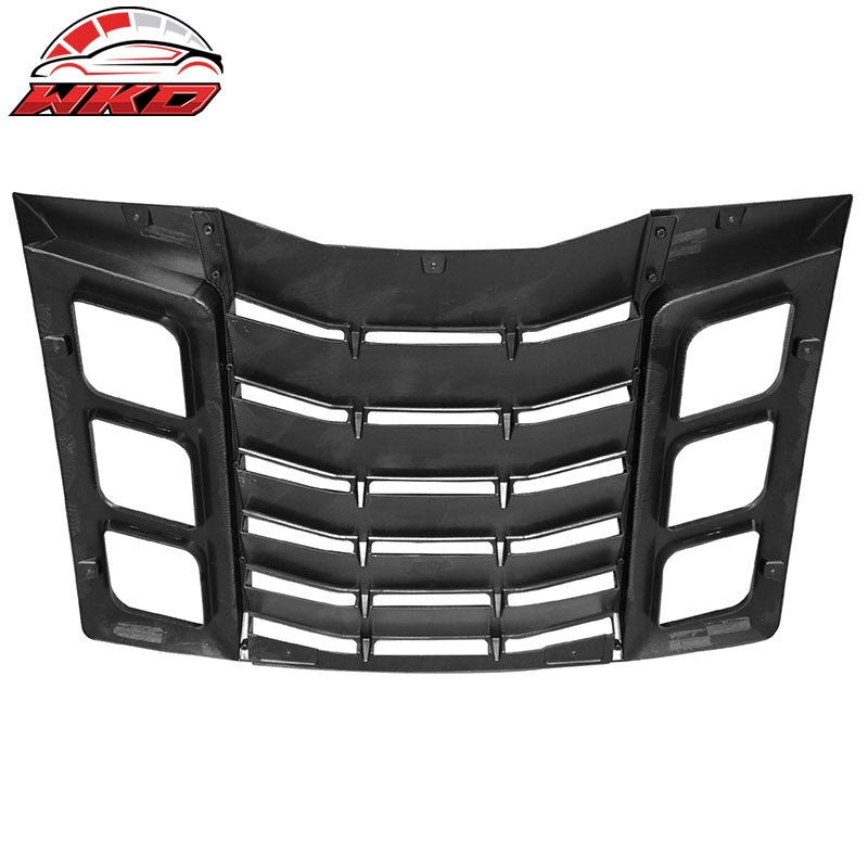 Fits 11-23 Dodge Charger IKON ABS Rear Window Louver Carbon Fiber Print 3PCS