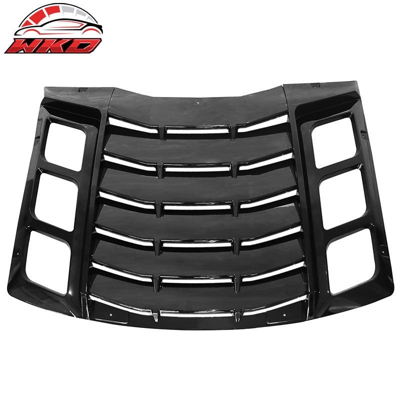 Wholesale 11-23 Dodge Charger 3PC IKON Style Rear Window Louver Cover ABS Gloss Black