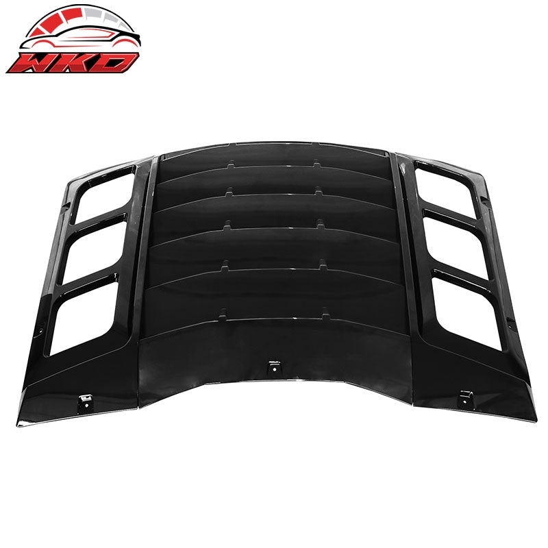 Fits 11-23 Dodge Charger 3PC IKON Style Rear Window Louver Cover ABS Gloss Black