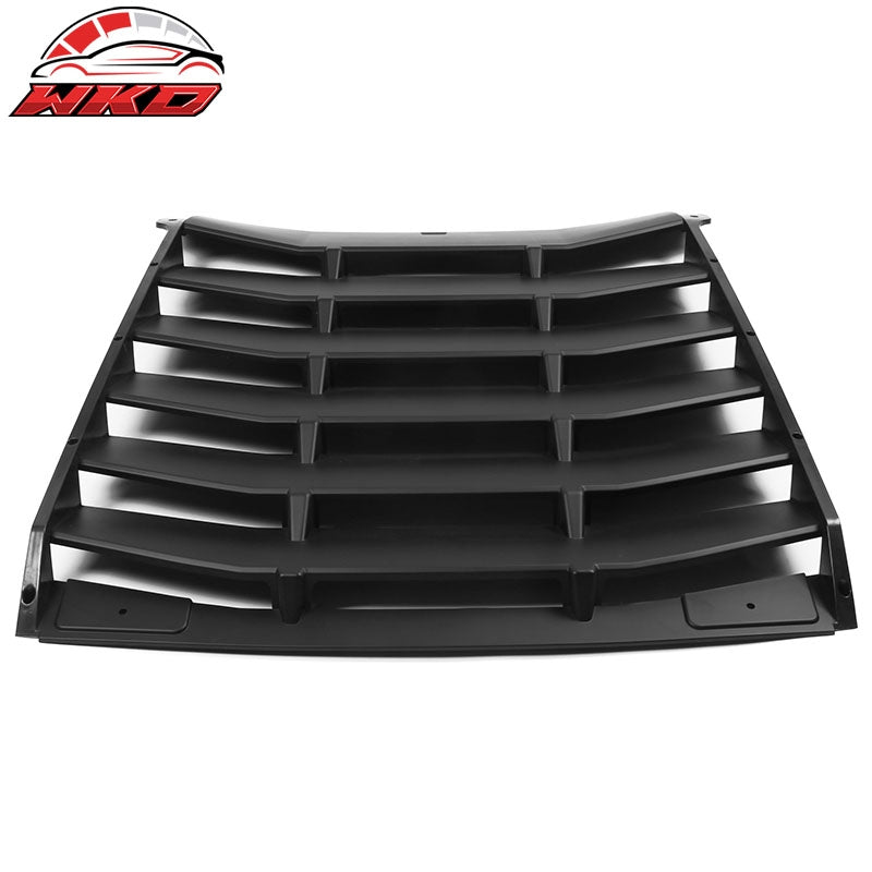 Fits 11-23 Dodge Charger IKON ABS Rear Window Louver Cover Matte Black - 3PCS