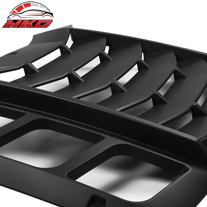 Fits 11-23 Dodge Charger IKON ABS Rear Window Louver Cover Matte Black - 3PCS