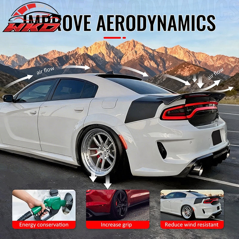 Fits 15-23 Dodge Charger Redeye Carbon Fiber Print Rear Trunk Spoiler Wing ABS
