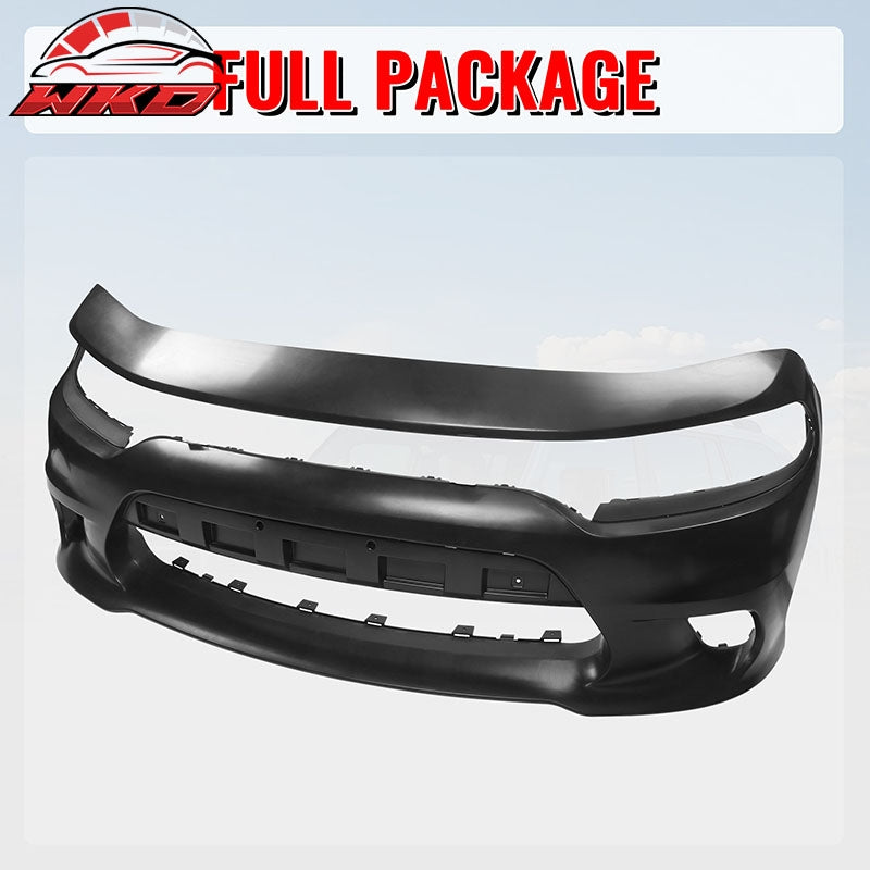 Fits 15-23 Dodge Charger SRT Hellcat Style Front Bumper Cover Replacement Kit PP