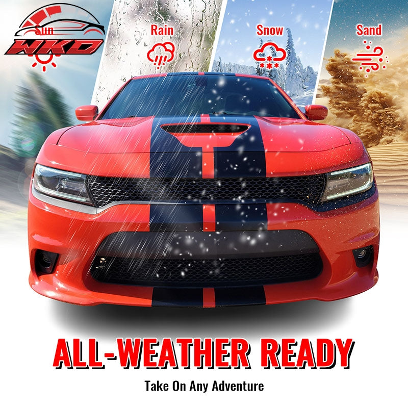 Fits 15-23 Dodge Charger SRT Hellcat Style Front Bumper Cover W/Fog Lamps PP