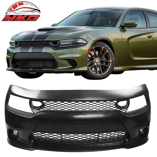 Wholesale 15-23 Dodge Charger SRT Hellcat Style Front Bumper W/Foglight Grille&Insert - Wikond Auto