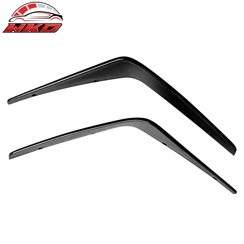 Fits 15-23 Dodge Charger SRT IKON Front Bumper Canards Splitter PP Gloss Black
