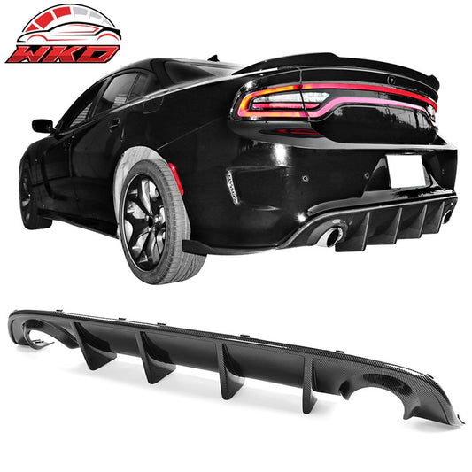 Wholesale 15-23 Dodge Charger SRT Carbon Fiber Print Rear Bumper Diffuser OE Style PP