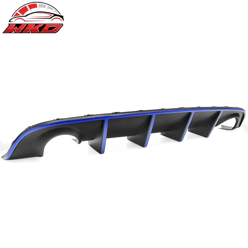 Fits 15-23 Dodge Charger SRT OE Style Rear Diffuser with Blue Reflective Tape