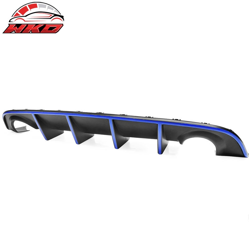 Fits 15-23 Dodge Charger SRT OE Style Rear Diffuser with Blue Reflective Tape