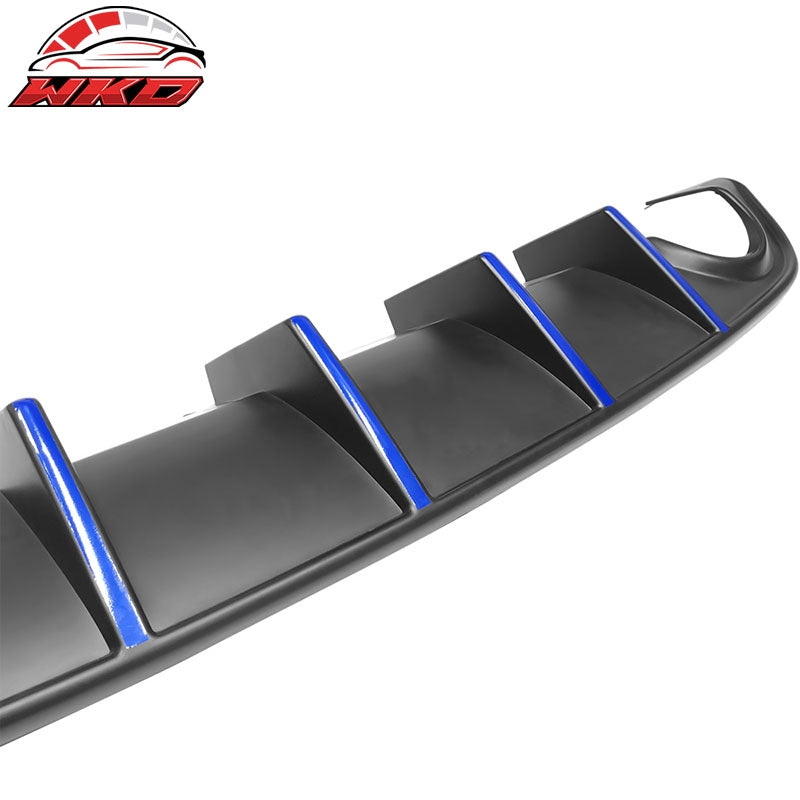 Fits 15-23 Dodge Charger SRT OE Style Rear Diffuser with Blue Reflective Tape