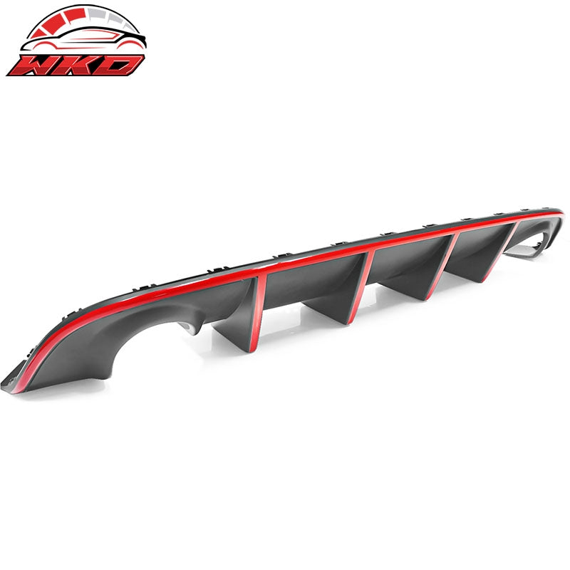 Fits 15-23 Dodge Charger SRT OE Style Rear Diffuser with Red Reflective Tape