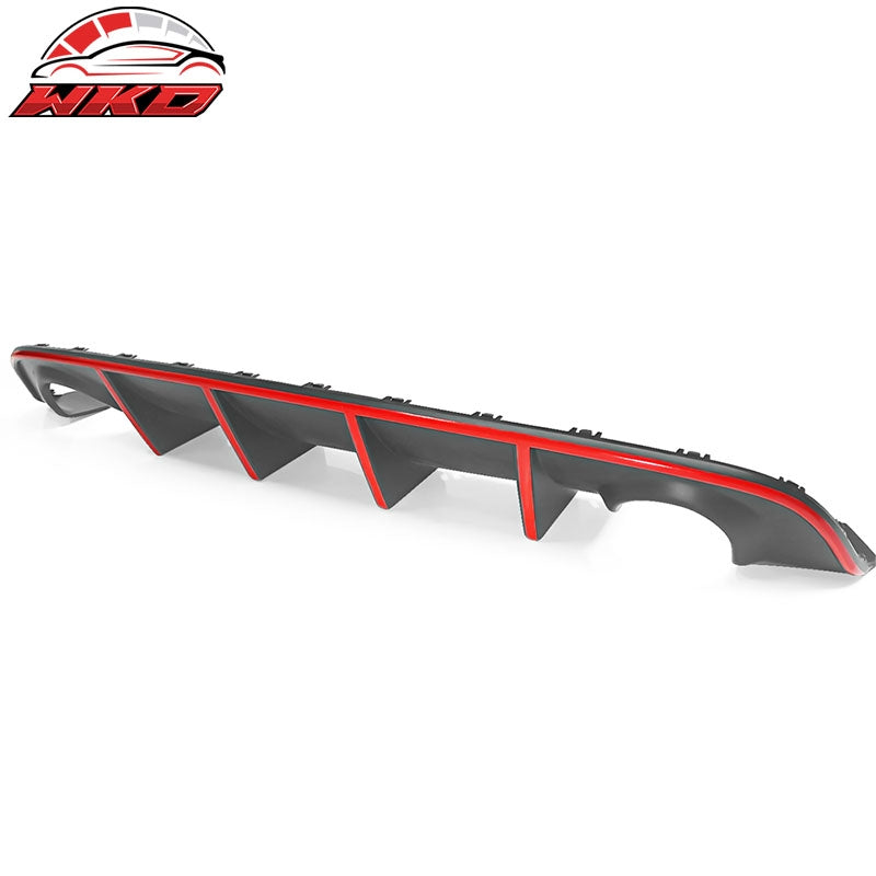 Fits 15-23 Dodge Charger SRT OE Style Rear Diffuser with Red Reflective Tape