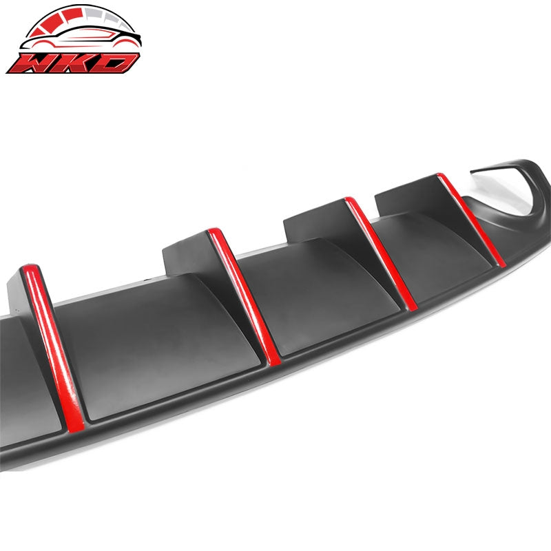 Fits 15-23 Dodge Charger SRT OE Style Rear Diffuser with Red Reflective Tape