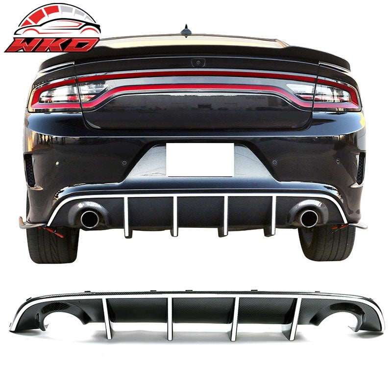 Wholesale 15-23 Dodge Charger SRT OE Style Rear Diffuser with White Reflective Tape