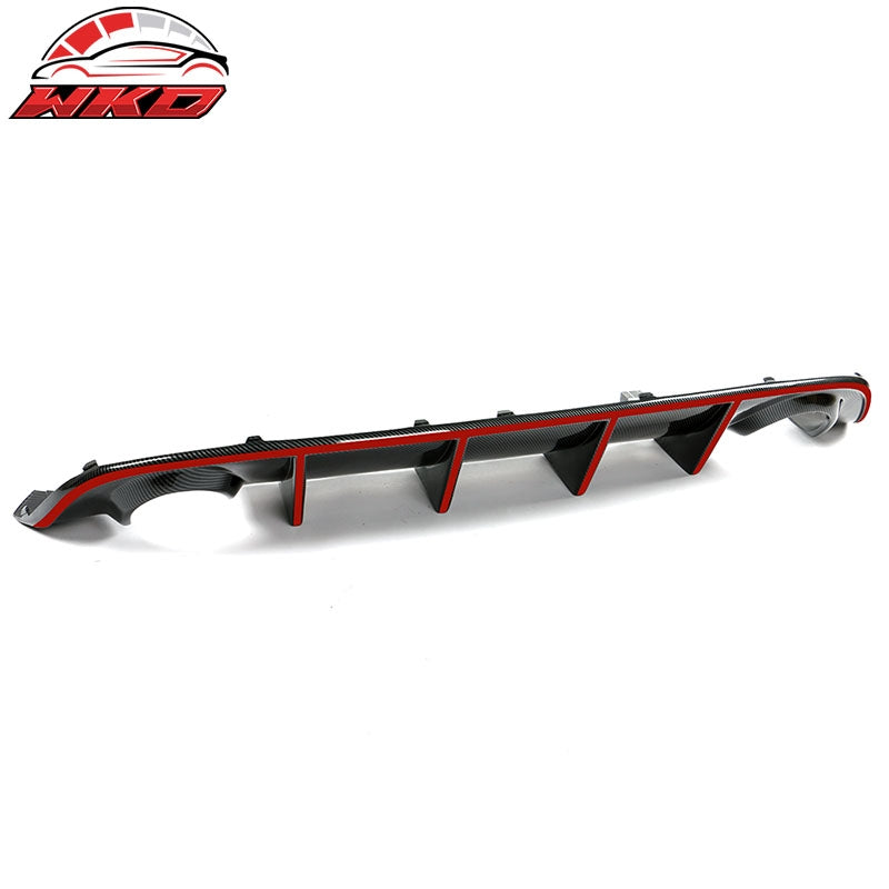 Fits 15-23 Dodge Charger SRT OE Style Rear Diffuser with Red Reflective Tape