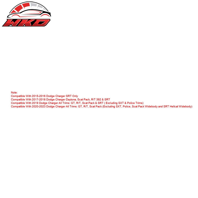 Fits 15-23 Dodge Charger SRT OE Style Rear Diffuser with Red Reflective Tape