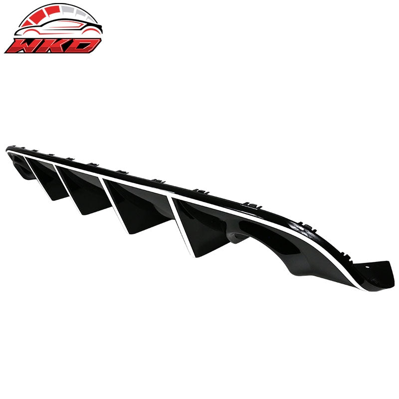 Fits 15-23 Dodge Charger SRT OE Style Rear Diffuser with White Reflective Tape