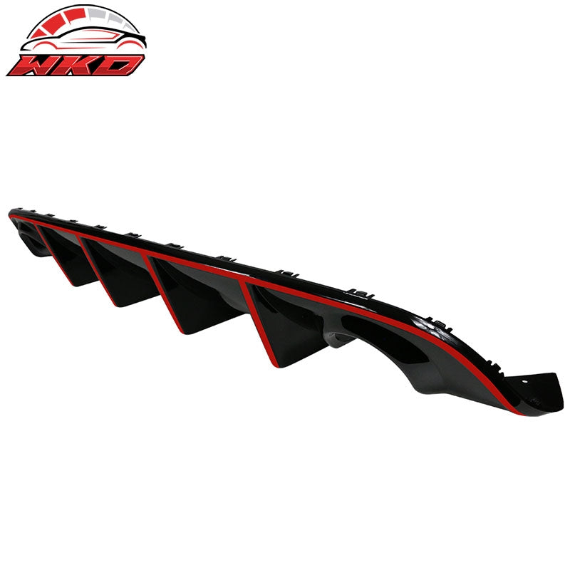 Fits 15-23 Dodge Charger SRT OE Style Rear Diffuser with Red Reflective Tape