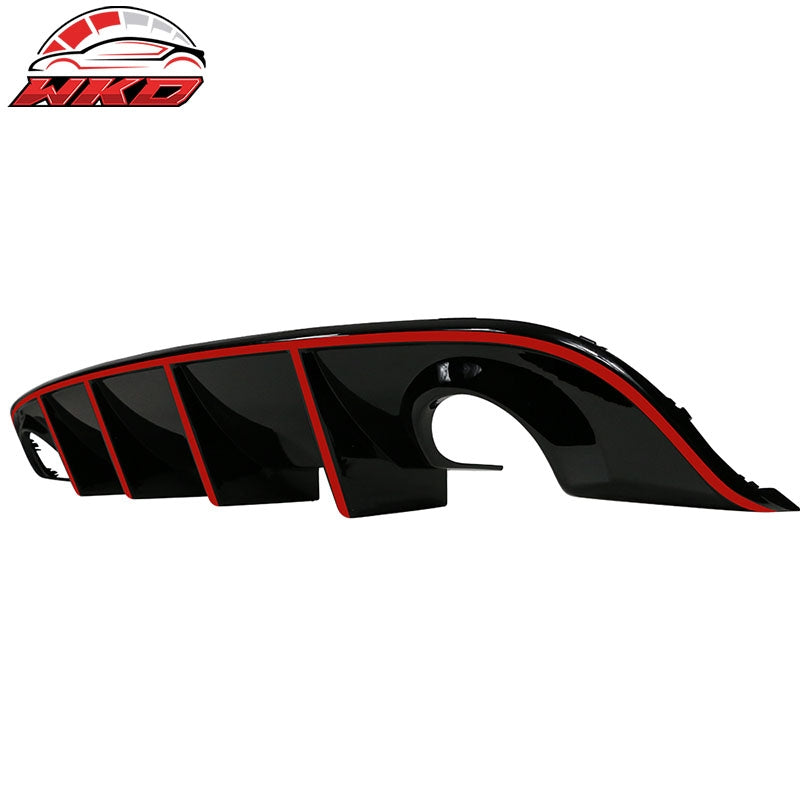 Fits 15-23 Dodge Charger SRT OE Style Rear Diffuser with Red Reflective Tape