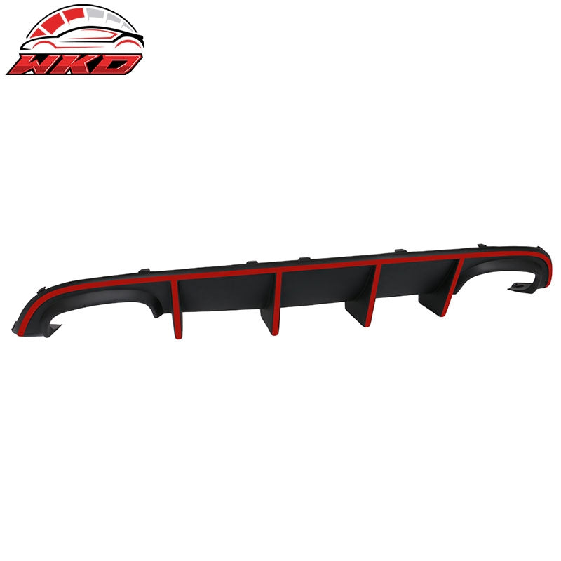 Fits 15-23 Dodge Charger SRT Quad Exhaust Rear Diffuser with Red Reflective Tape