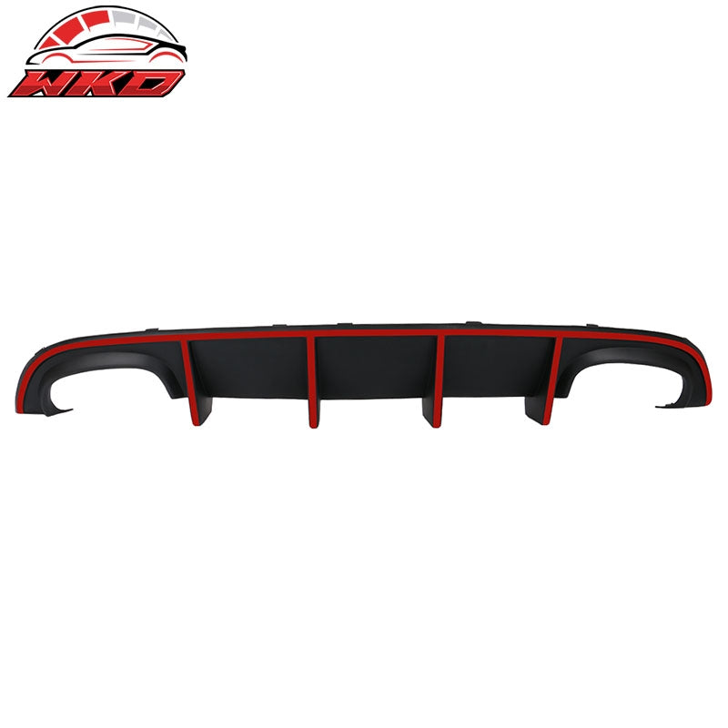 Fits 15-23 Dodge Charger SRT Quad Exhaust Rear Diffuser with Red Reflective Tape