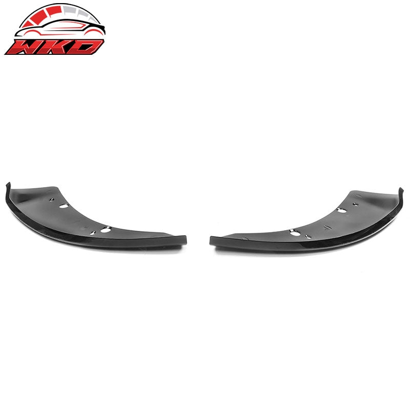 Fits 15-23 Dodge Charger SRT Scat Pack 2PC Front Bumper Lip Splitter Gloss Black